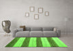 Machine Washable Abstract Green Contemporary Area Rugs in a Living Room,, wshcon1632grn