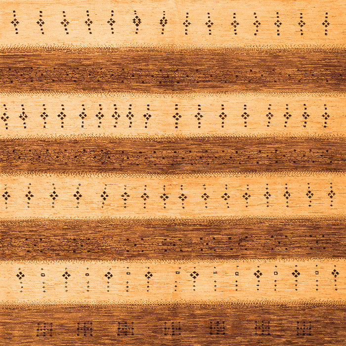 Serging Thickness of Abstract Orange Contemporary Rug, con1632org