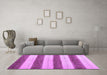 Machine Washable Abstract Purple Contemporary Area Rugs in a Living Room, wshcon1632pur