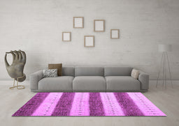 Machine Washable Abstract Purple Contemporary Area Rugs in a Living Room, wshcon1632pur