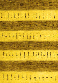 Abstract Yellow Contemporary Rug, con1632yw