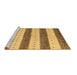 Sideview of Machine Washable Abstract Brown Contemporary Rug, wshcon1632brn