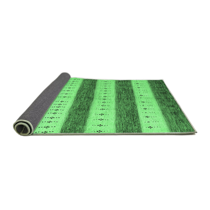 Sideview of Abstract Emerald Green Contemporary Rug, con1632emgrn