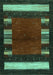 Machine Washable Abstract Turquoise Contemporary Area Rugs, wshcon1633turq