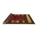 Sideview of Abstract Brown Contemporary Rug, con1633brn