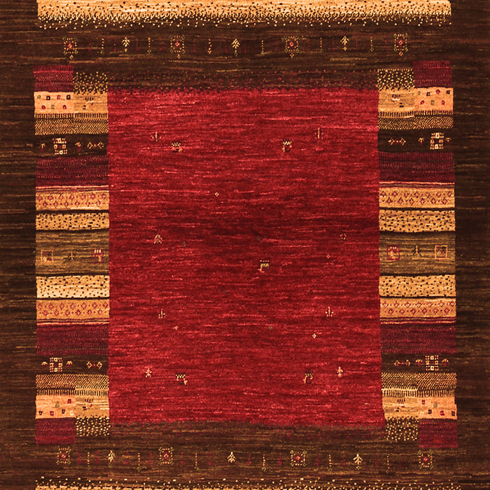 Abstract Orange Contemporary Rug, con1633org