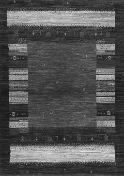 Abstract Gray Contemporary Rug, con1633gry