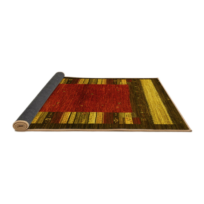Sideview of Abstract Yellow Contemporary Rug, con1633yw