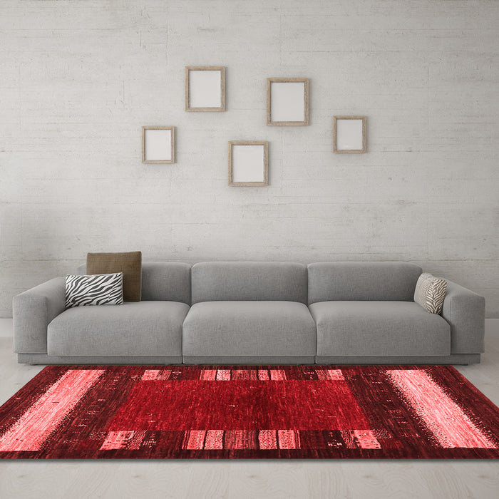 Contemporary Red Washable Rugs