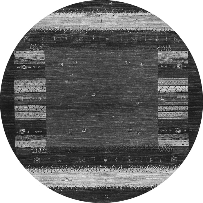 Square Abstract Gray Contemporary Rug, con1633gry