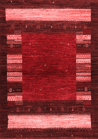 Abstract Red Contemporary Rug, con1633red