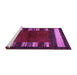 Sideview of Machine Washable Abstract Purple Contemporary Area Rugs, wshcon1633pur