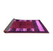 Sideview of Abstract Purple Contemporary Rug, con1633pur