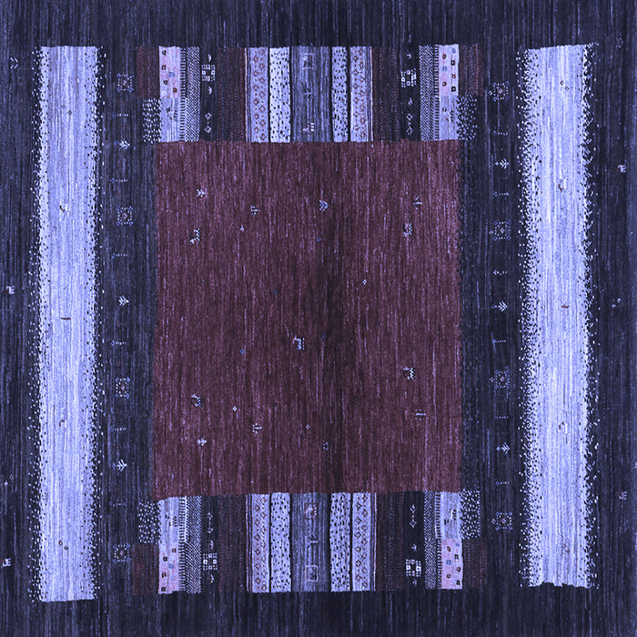 Square Machine Washable Abstract Blue Contemporary Rug, wshcon1633blu