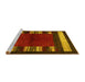 Sideview of Machine Washable Abstract Yellow Contemporary Rug, wshcon1633yw