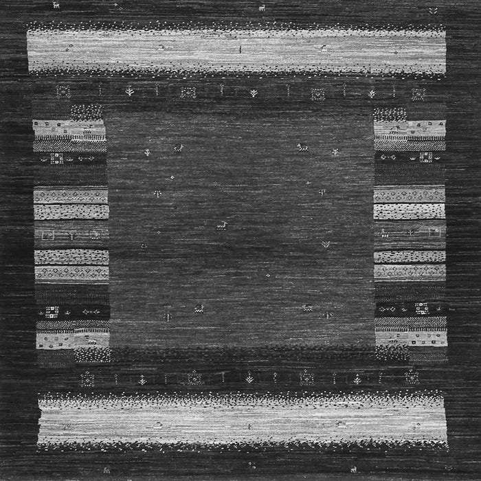 Round Machine Washable Abstract Gray Contemporary Rug, wshcon1633gry