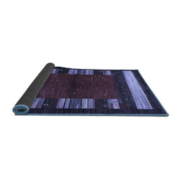 Sideview of Abstract Blue Contemporary Rug, con1633blu