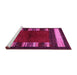 Sideview of Machine Washable Abstract Pink Contemporary Rug, wshcon1633pnk