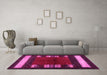 Machine Washable Abstract Pink Contemporary Rug in a Living Room, wshcon1633pnk