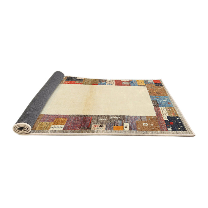 Thickness of Contemporary Orange Salmon Pink Solid Rug, con1634