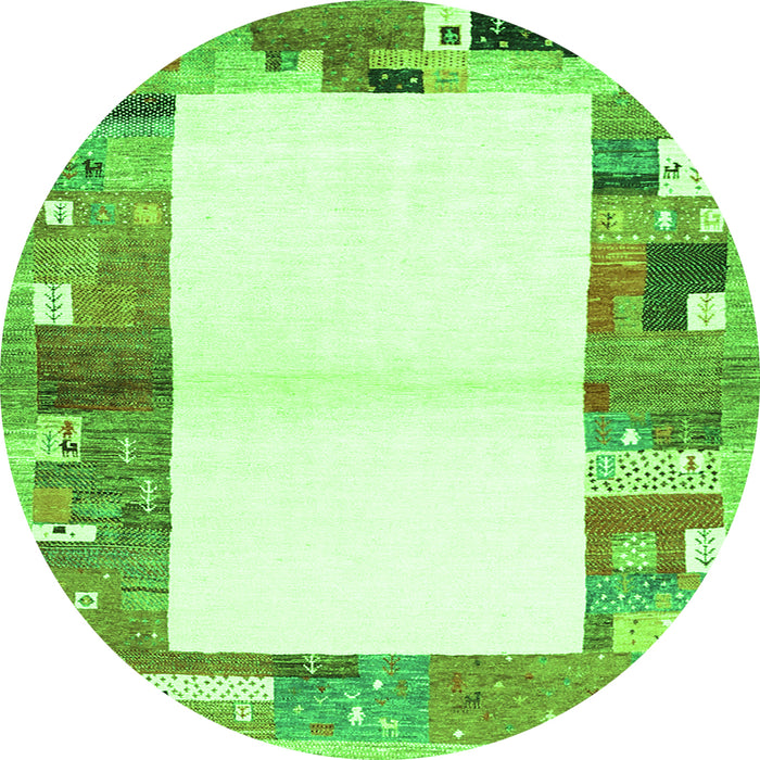 Machine Washable Solid Green Modern Area Rugs, wshcon1634grn