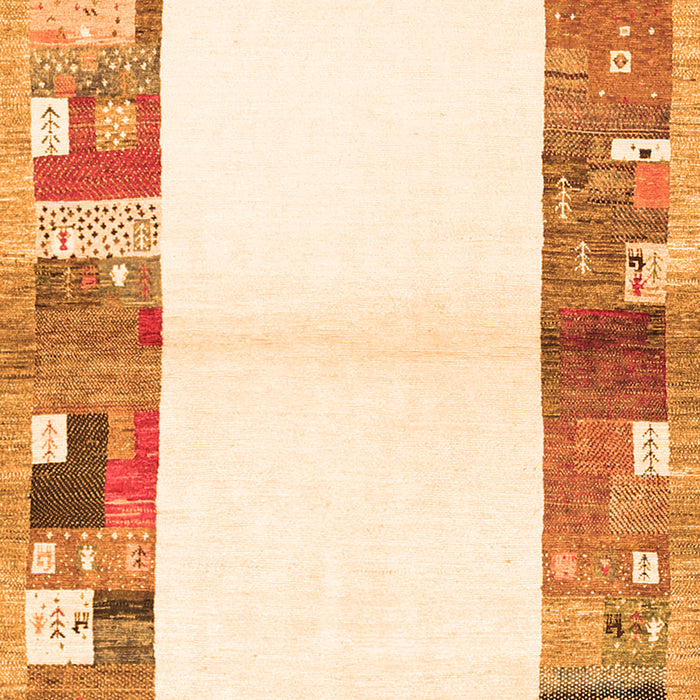 Serging Thickness of Machine Washable Solid Orange Modern Area Rugs, wshcon1634org