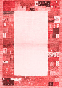 Solid Red Modern Rug, con1634red