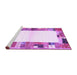 Sideview of Machine Washable Solid Purple Modern Area Rugs, wshcon1634pur
