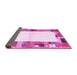 Sideview of Solid Pink Modern Rug, con1634pnk