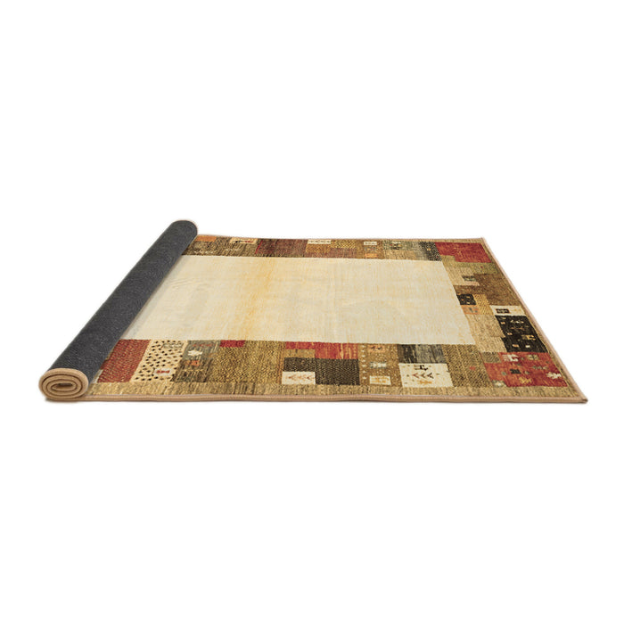 Sideview of Solid Brown Modern Rug, con1634brn