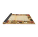 Sideview of Solid Brown Modern Rug, con1634brn