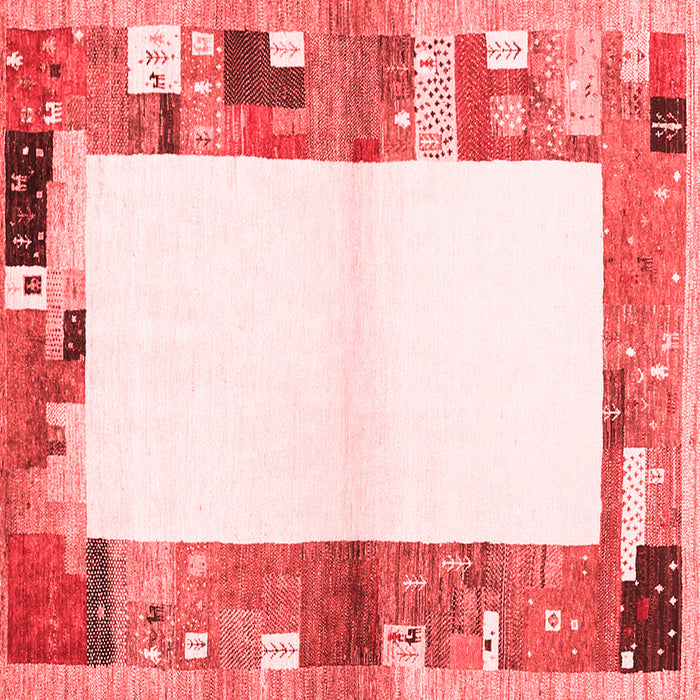 Machine Washable Solid Red Modern Rug, wshcon1634red