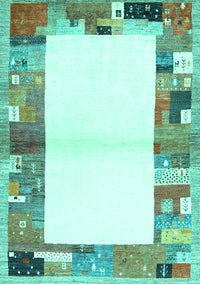 Solid Turquoise Modern Rug, con1634turq