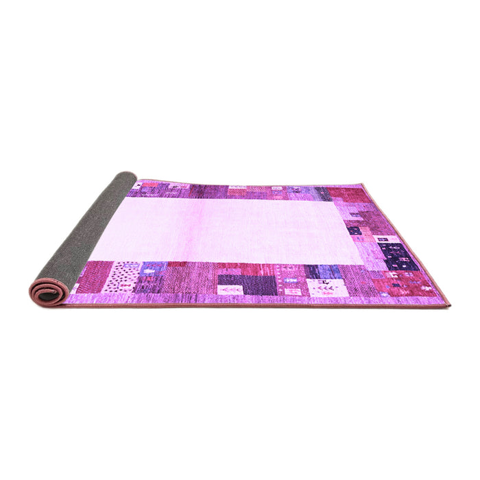 Sideview of Solid Purple Modern Rug, con1634pur
