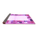 Sideview of Solid Purple Modern Rug, con1634pur