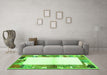 Machine Washable Solid Green Modern Area Rugs in a Living Room,, wshcon1634grn