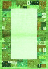 Solid Green Modern Rug, con1634grn