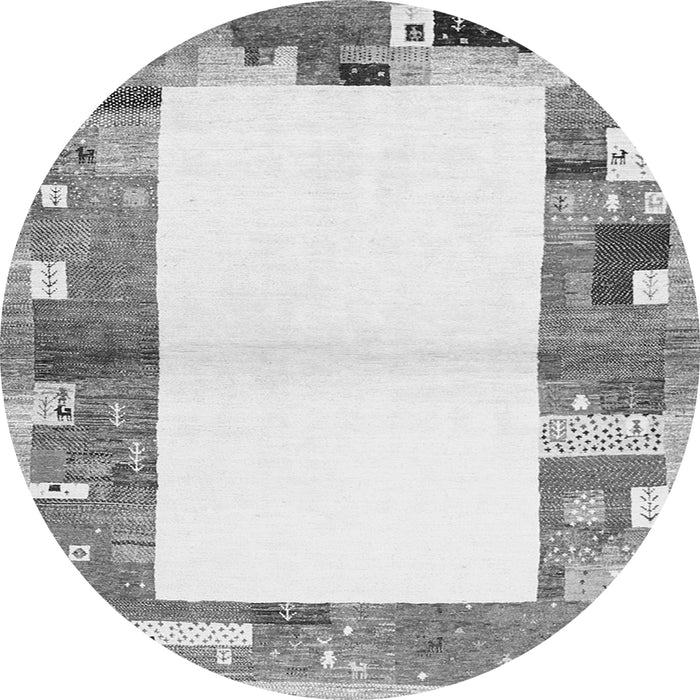 Square Solid Gray Modern Rug, con1634gry