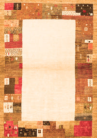 Solid Orange Modern Rug, con1634org