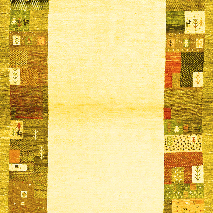 Solid Yellow Modern Rug, con1634yw