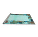 Sideview of Machine Washable Solid Light Blue Modern Rug, wshcon1634lblu