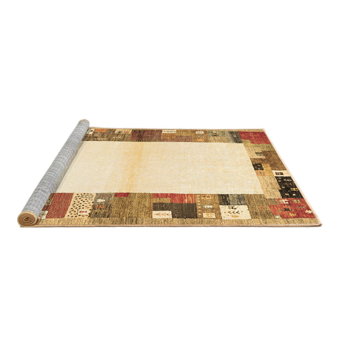 Sideview of Machine Washable Solid Brown Modern Rug, wshcon1634brn