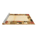 Sideview of Machine Washable Solid Brown Modern Rug, wshcon1634brn