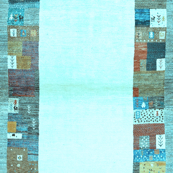 Machine Washable Solid Light Blue Modern Rug, wshcon1634lblu
