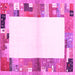 Square Solid Pink Modern Rug, con1634pnk