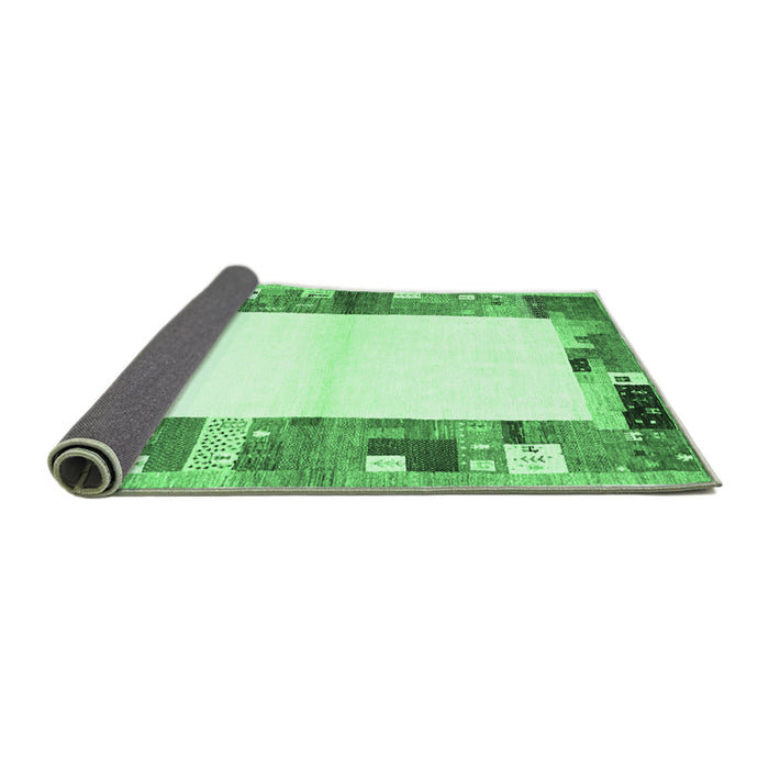 Sideview of Solid Emerald Green Modern Rug, con1634emgrn