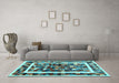 Machine Washable Abstract Light Blue Contemporary Rug in a Living Room, wshcon1635lblu