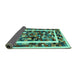 Sideview of Abstract Turquoise Contemporary Rug, con1635turq