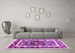 Machine Washable Abstract Purple Contemporary Area Rugs in a Living Room, wshcon1635pur