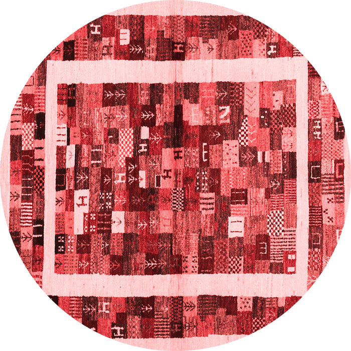Machine Washable Abstract Red Contemporary Rug, wshcon1635red